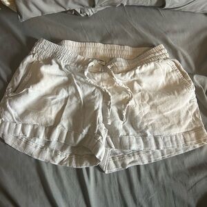 Old Navy White Athletic Drawstring Shorts